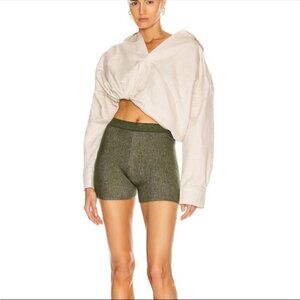 Jacquemus Le Short Arancia in Green Mohair